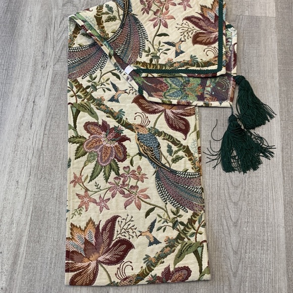 Brown Sugar Designs BoutiqueTapestry Table Runner for Fall Peacock - Picture 7 of 7